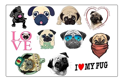 Tatuajes Temporales Pug