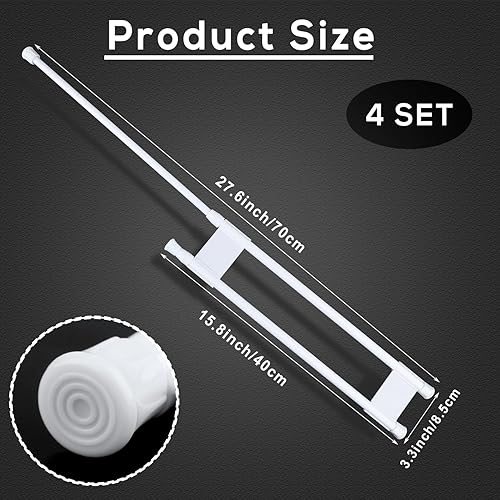 Miniatura 2 de 4 barras de refrigerador RV de 15.8 a 27.6 pulgadas, barras de tensión para nevera de RV con tensión de resorte ajustable, accesorios para