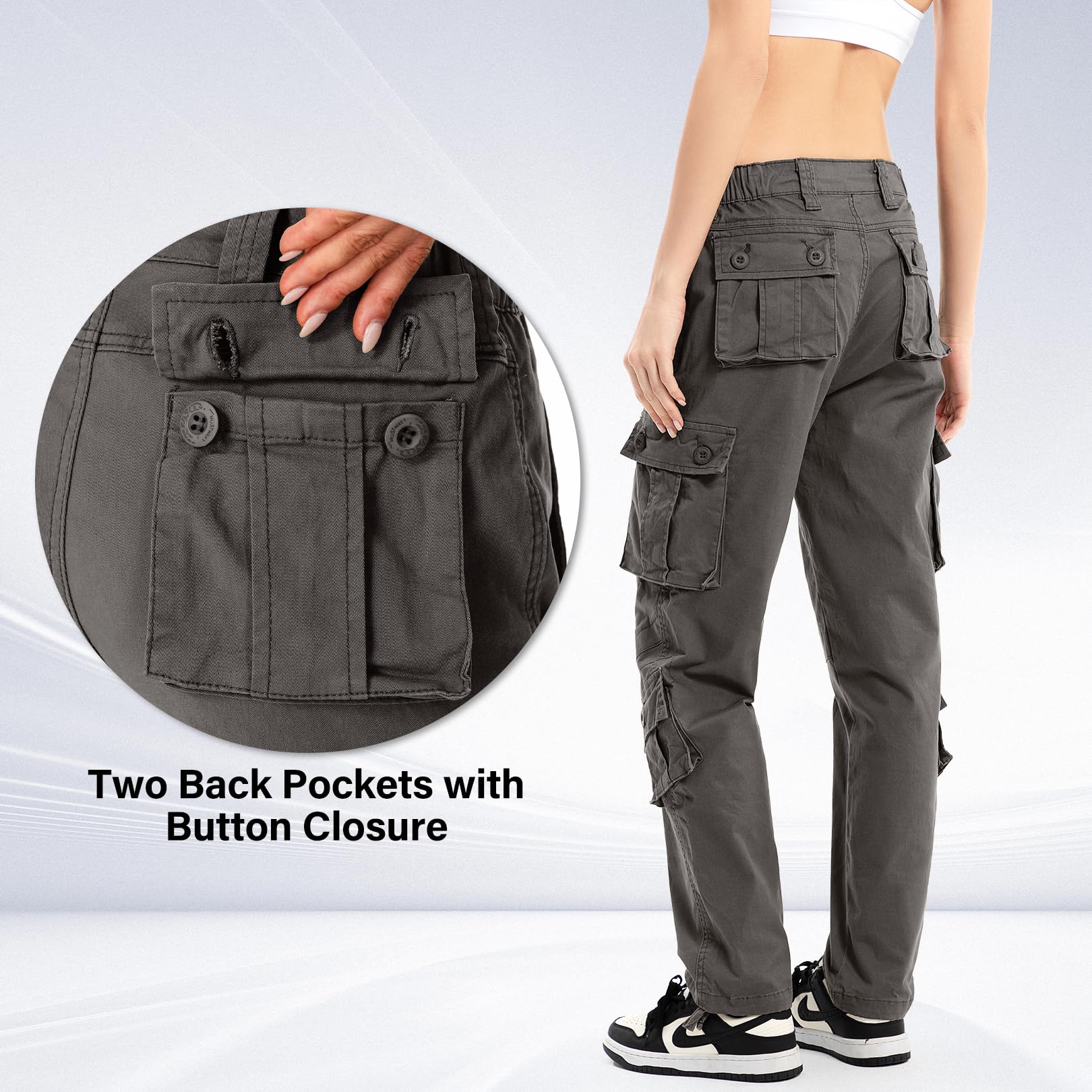 Jessie Kidden Pantaloni cargo da combattimento da donna, mimetici, militari, tattici, da lavoro
