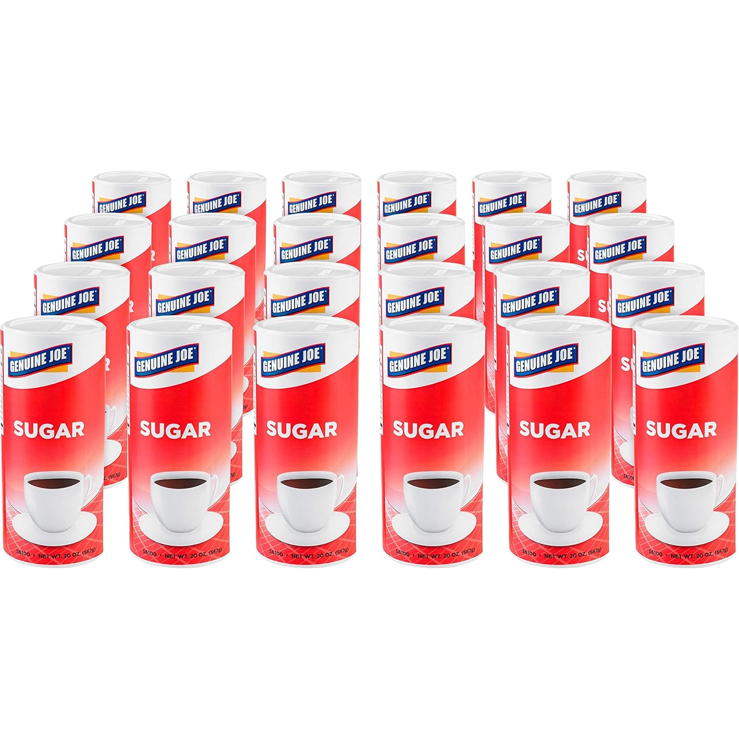 Genuine Joe Natural Sweetener, 20 oz Canister (8 Packs of 3)
