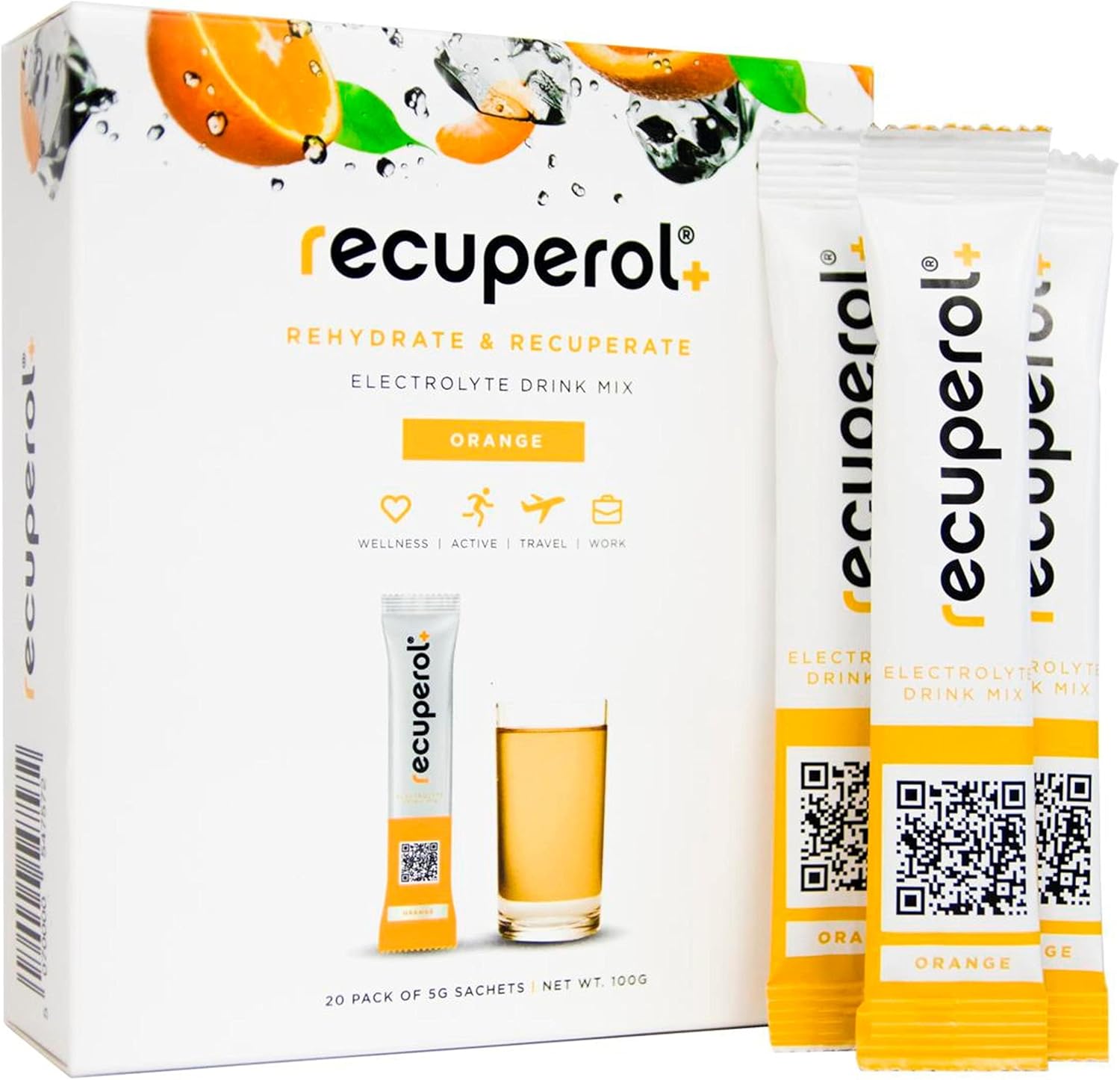 Recuperol Electrolytes Sachets Electrolytes Powder for Rehydration