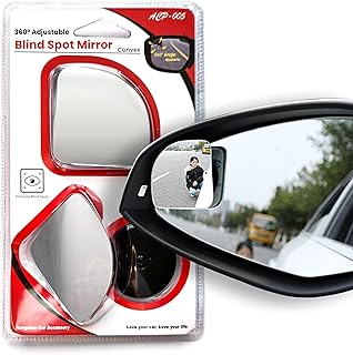 Blind Spot Mirror, Convex Fish Eye Mirrors 2 Pack, Blindspot Sensor Kit ...