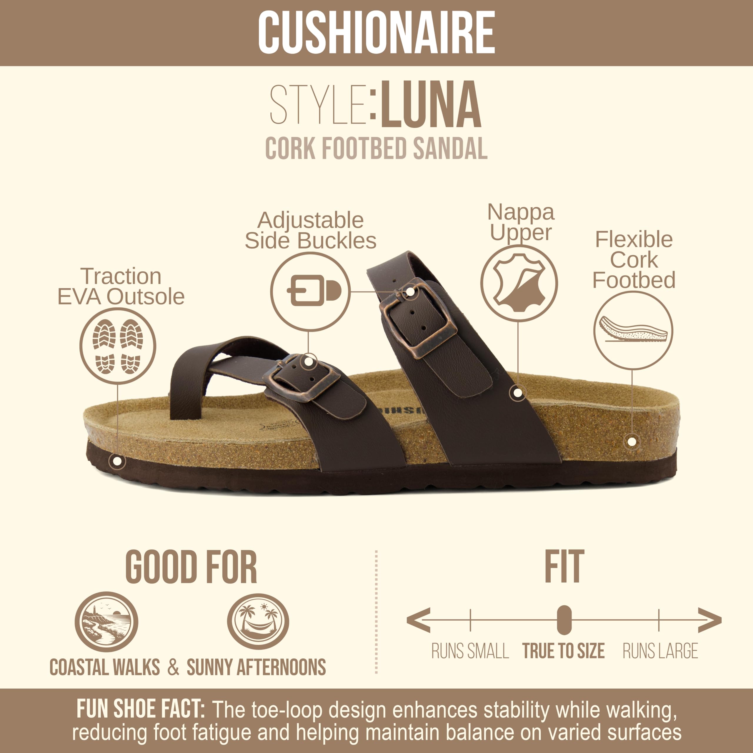 CUSHIONAIRE Damen LunaSchiebe-Sandalen