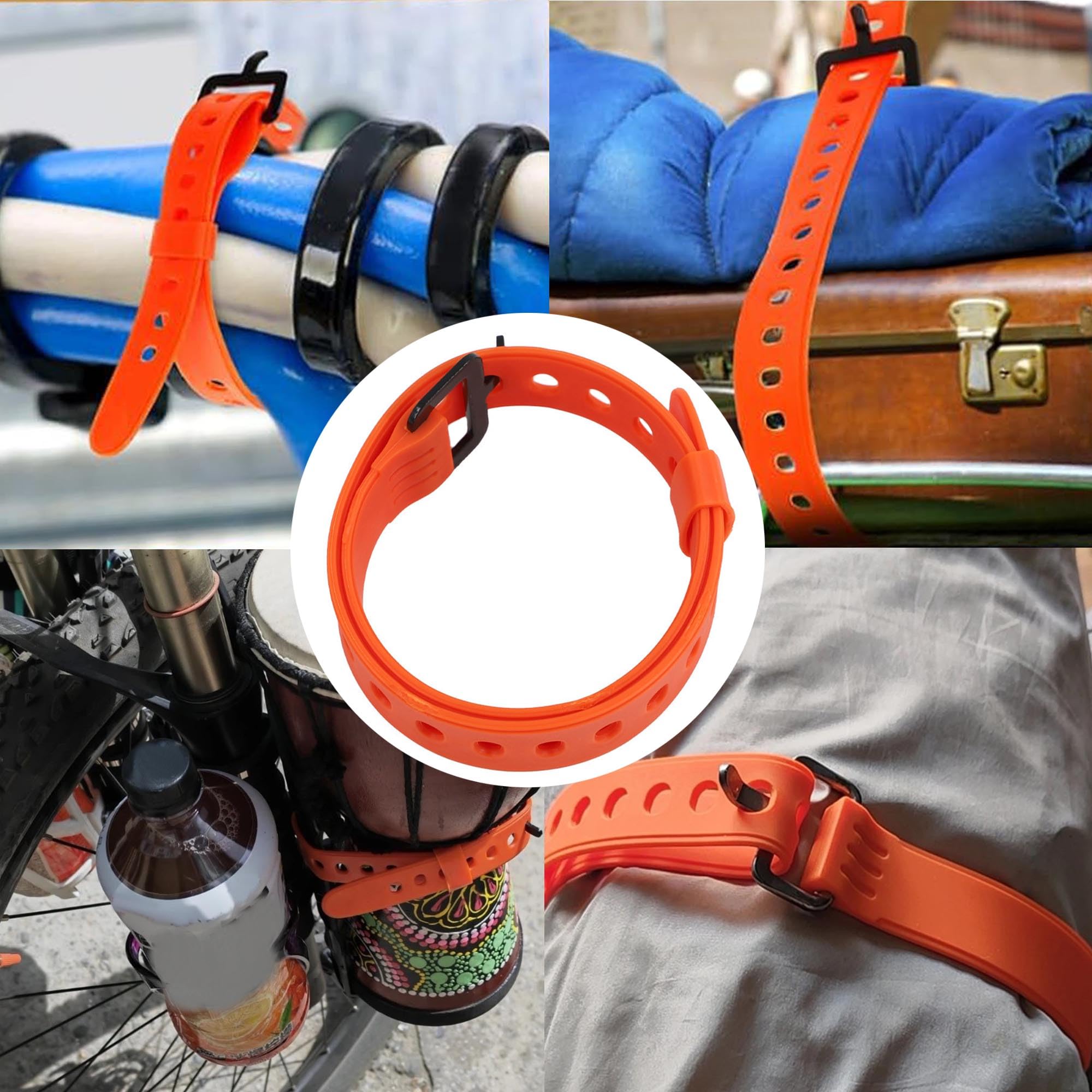 ZAHD 4 PCS verstellbare Schneeschuhe Schneeschuhbindungen Skischuhwickel Schneeschuhen Tragbare Schuhgreifer Skischuhwickel Zum Binden von Mehrzweck für Skifahren Ersatzriemen