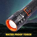 ISHVAAN TRENDZ Rechargeable 035 Mini Zoomable LED Flashlight Metal Torch, 4 Modes Flashlight, Super Bright Cree LED Light Torch for Camping Hiking (Upto 5HRS Backup). gallery image