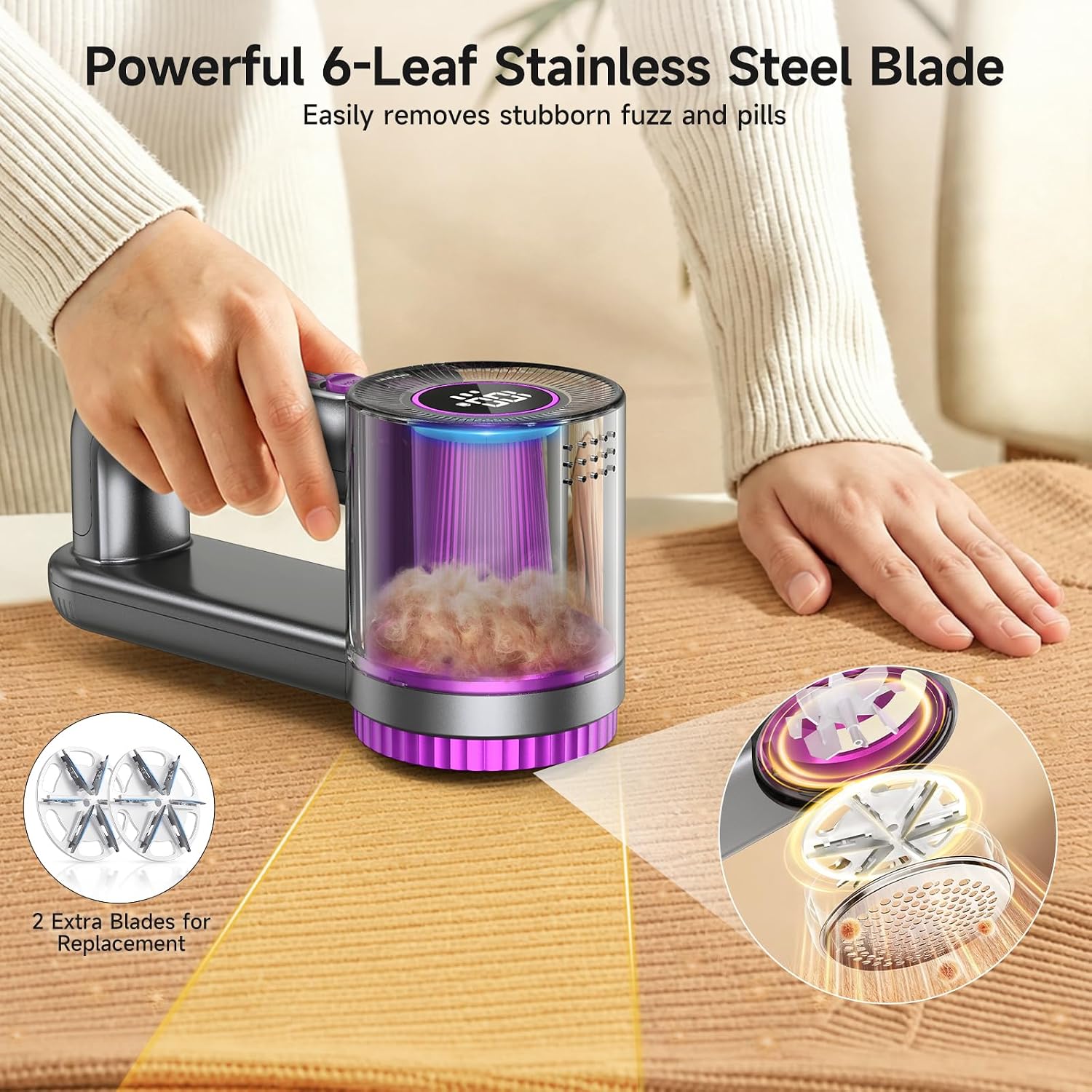 Fabric Shaver Rechargeable, Sweater Shaver, Lint Pilling Remover Shaver