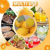 Vista 6 de Exprimidor de limón con tapa de rosca, mini exprimidor de limón portátil duradero, prensa compacta de cítricos con tapa, exprimidor de lima de mano