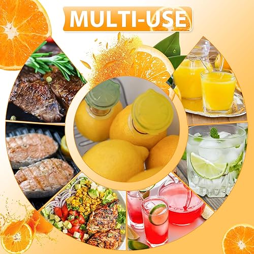 Miniatura 6 de Exprimidor de limón con tapa de rosca, mini exprimidor de limón portátil duradero, prensa compacta de cítricos con tapa, exprimidor de lima de mano,