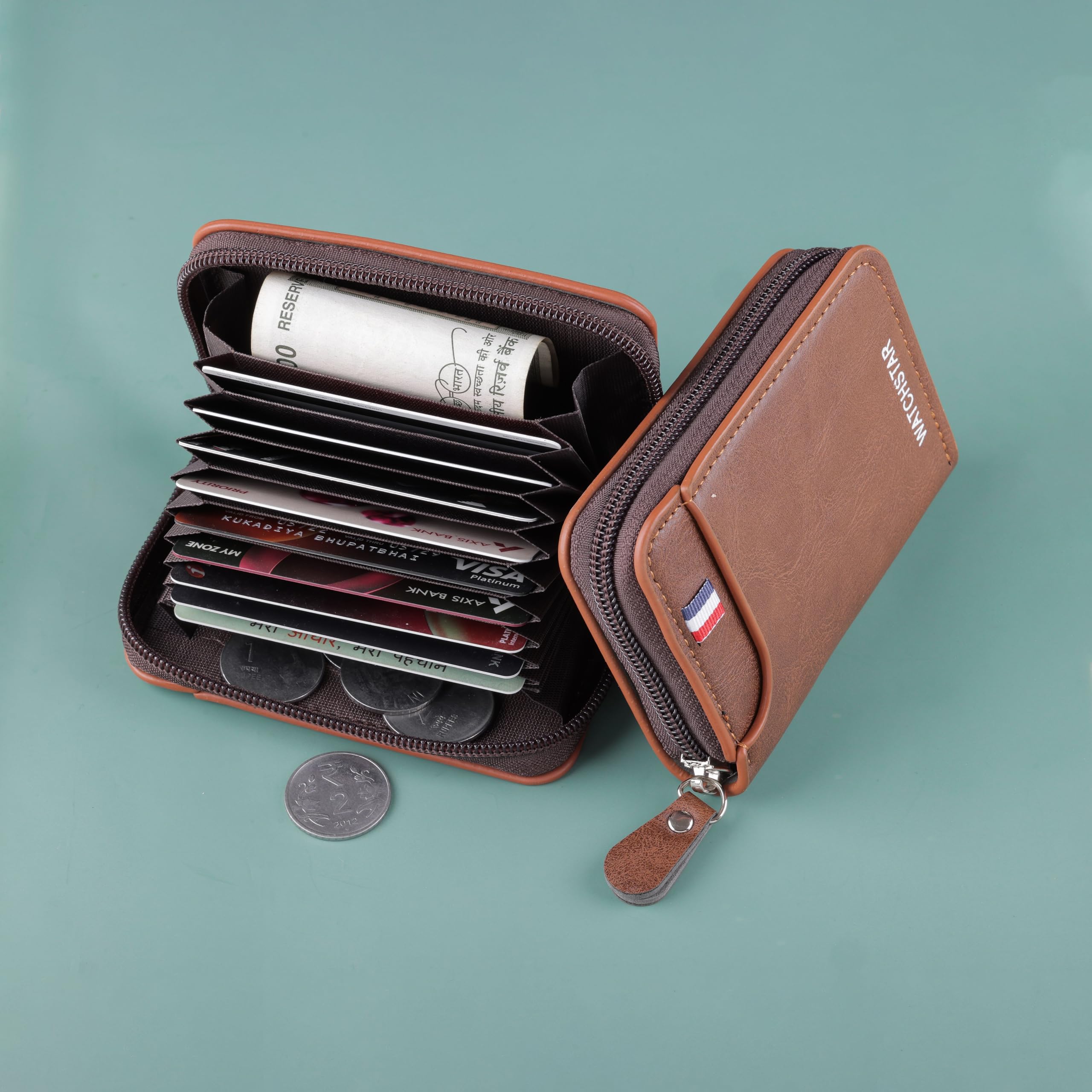 Slim Skinny Fit Card Wallet for Men and Women (16.Cross Brown)-image-46
