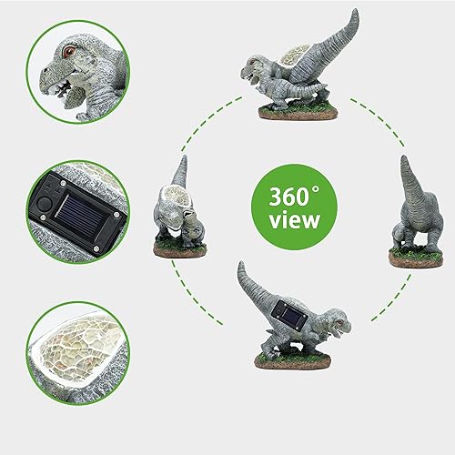 Miniatura 41 de Decoración de jardín, estatua de rana y príncipe, estatua solar de rana y príncipe, figura de ranas de resina con luz solar para patio, balcón