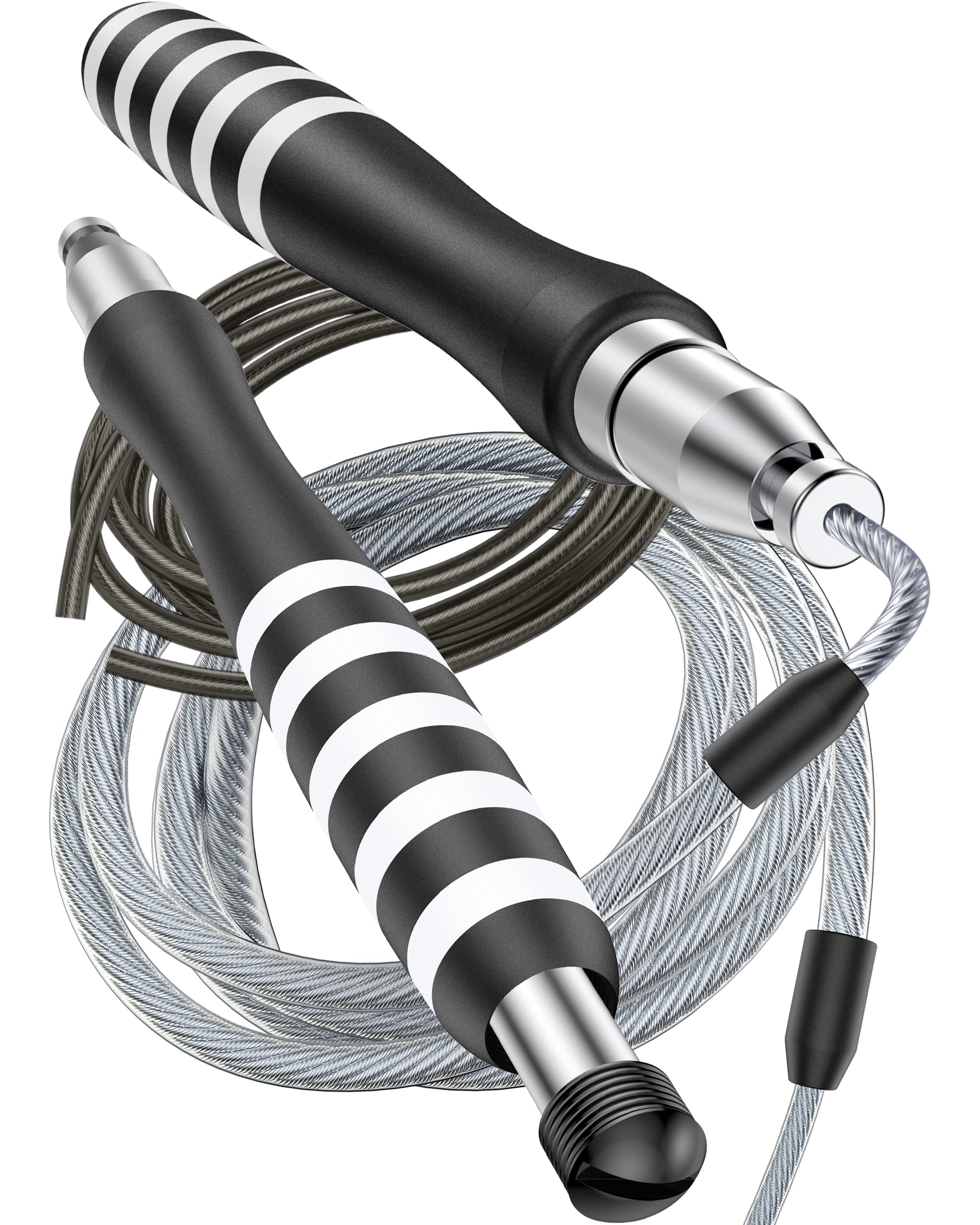 Photo 1 of Speed Jump Rope, Aceieon Adjustable Skipping Rope for Fitness and Exercise, with Tangle-Free Athletic Competition Speed Cable for Crossfit, Gym, Cardio and Endurance Training, Jumping Rope for Workout Weighted Jump Rope Set