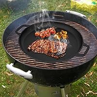 Vista 7 de Mimiuo Sartén de hierro fundido de 12 pulgadas con mango de madera extraíble, sartén redonda antiadherente para fajita para horno de pizza