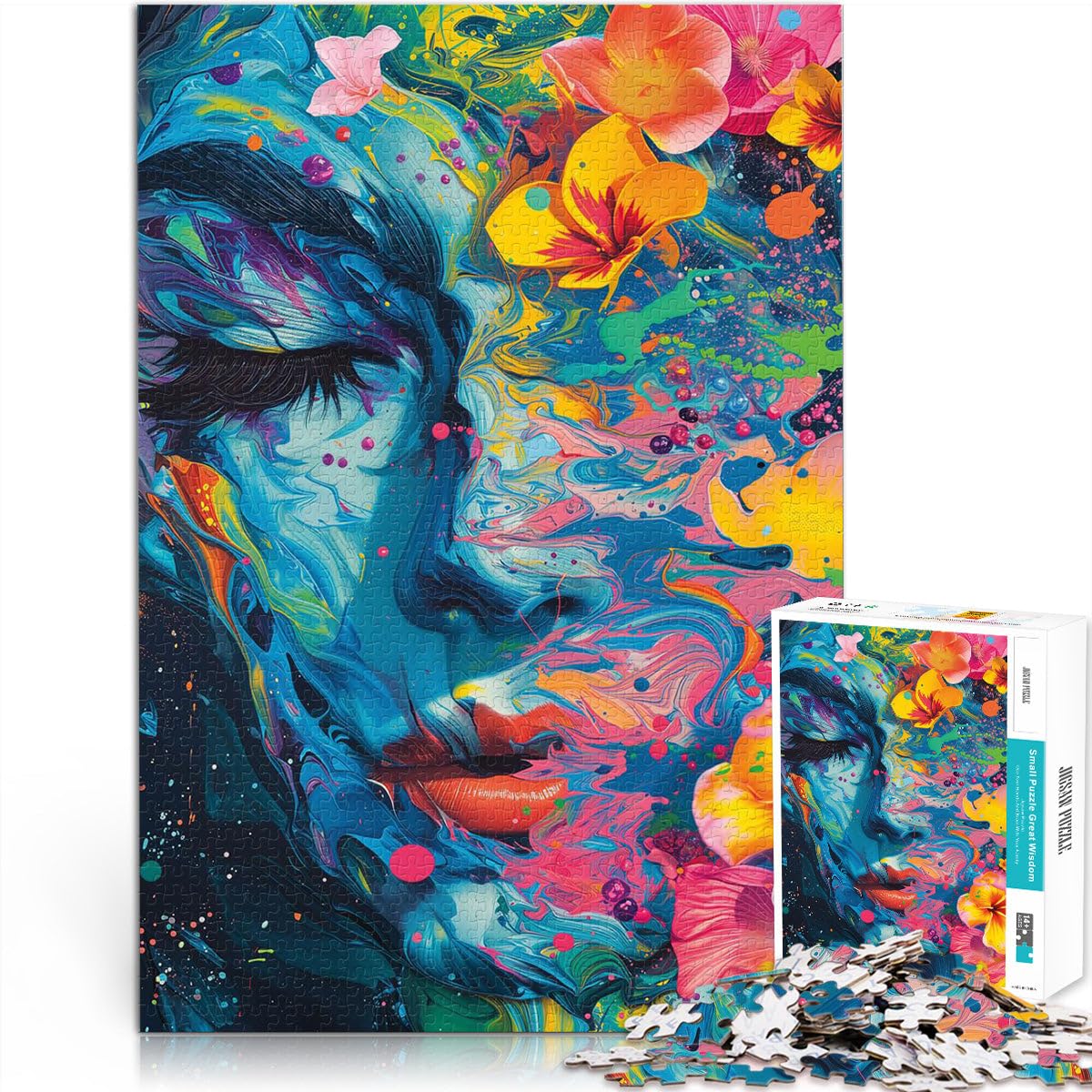puzzles for adults 1000 pieces Her face family fun games 38x52cm is ideal as a gift for the whole family Suitable for and 14