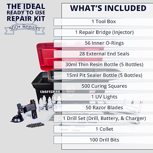 Miniatura 22 de Clearshield - Kit de reparación de parabrisas - reparación de parabrisas - Kit de reparación de grietas de parabrisas - Profesional - Kit