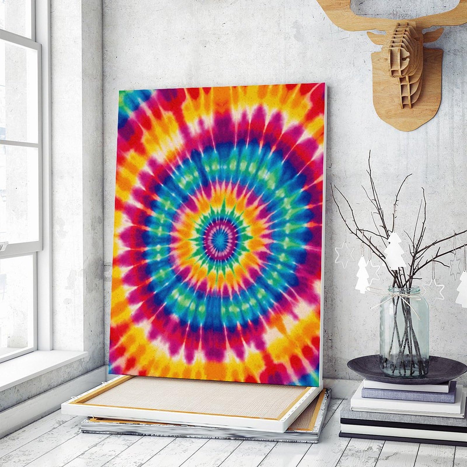 Amazon.com: WYUSPGK Paint by Number, Tie Dye Pattern Print Acrylic