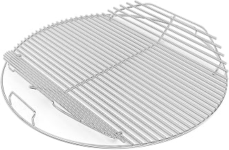 Denmay 7436 Shiny Nickel-Plated Steel Cooking Grill for Weber One-Touch 57 cm Charcoal Grills, Performer, Bar-B-Kettle and Master-Touch