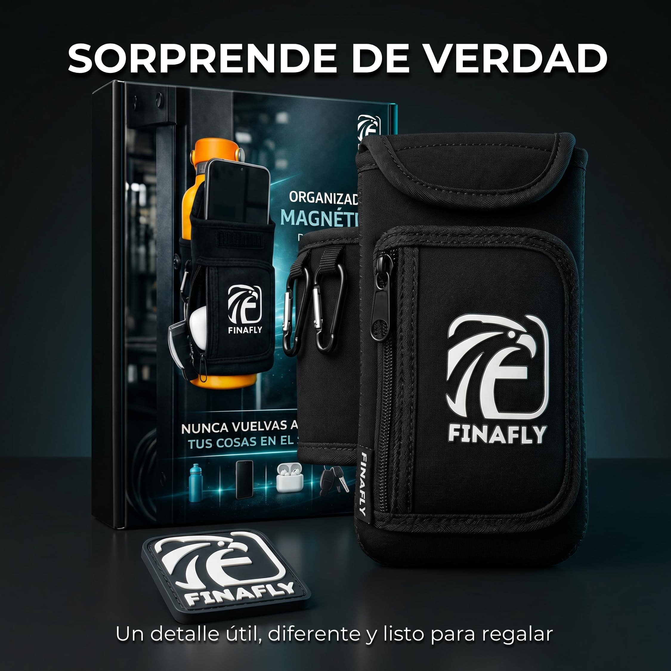 Bolsa Magnética Gym Mochila con Imán Reforzado Accesorios Hombre Mujer