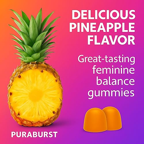 Miniatura 8 de Gomitas de equilibrio femenino prémium para mujeres, equilibrio de pH, flora vaginal y apoyo al olor, apoyo inmunológico, probiótico Bacillus