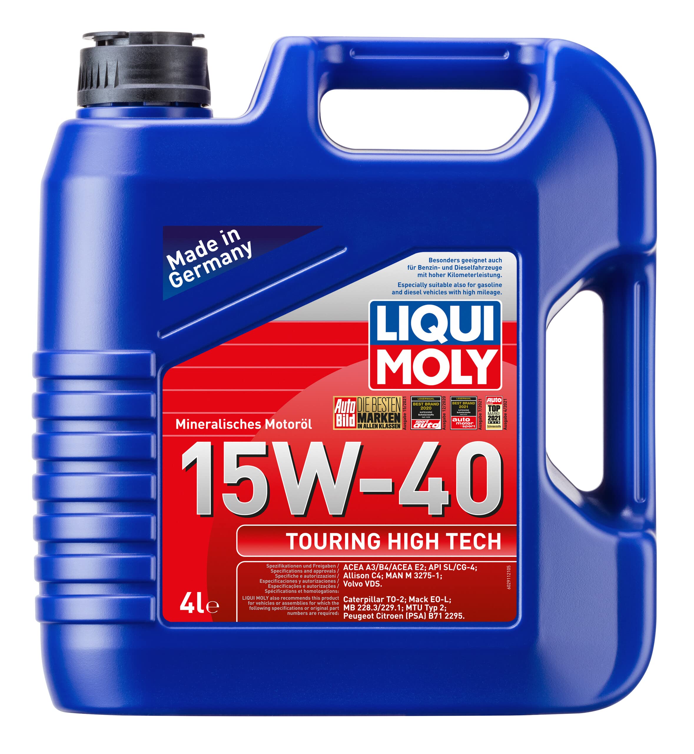 Liqui Moly Touring Yüksek Teknoloji Motor Yağı 15W-40 4L