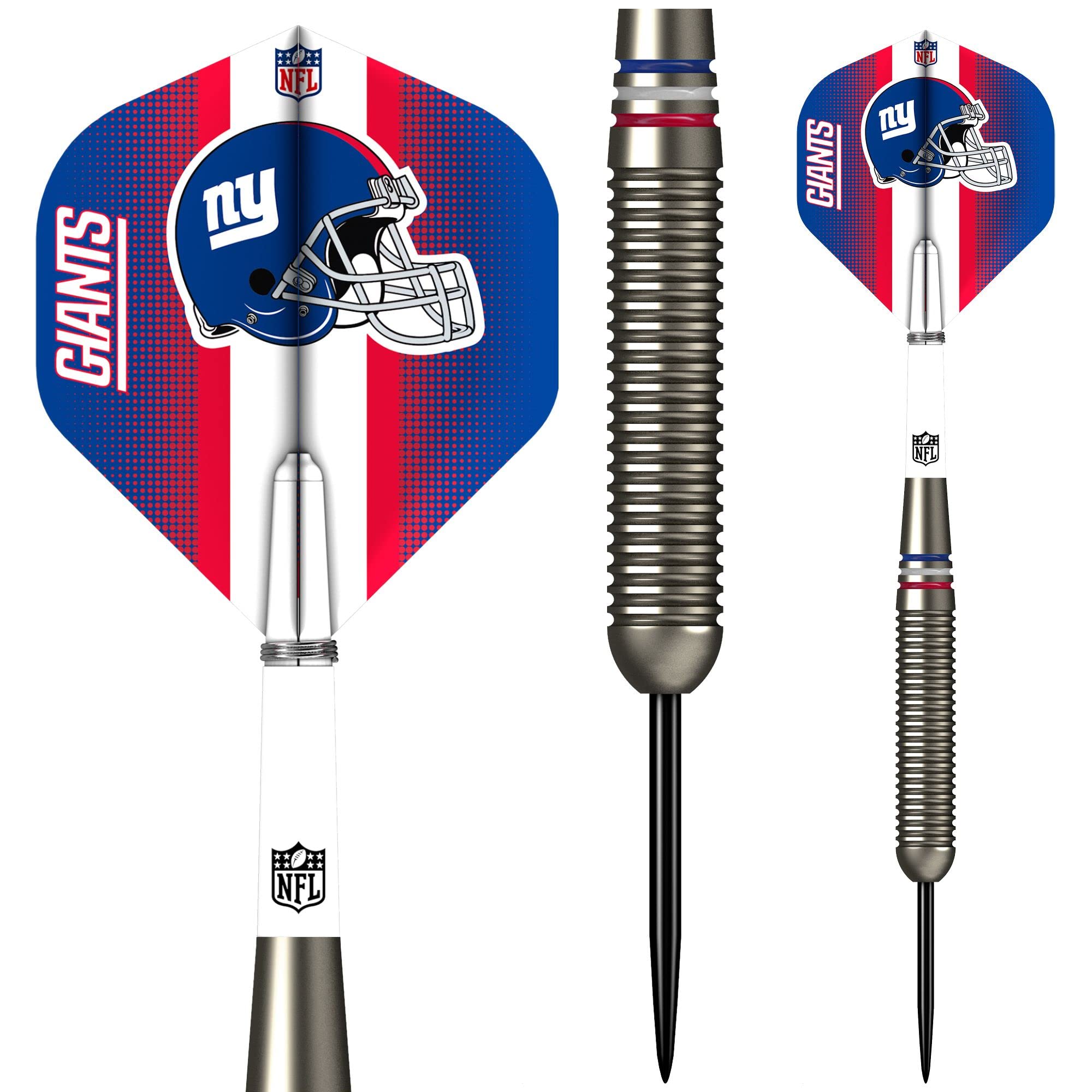 Officially Licensed NFL New York Giants Professional American Football Brass Steel Tip Darts (D1316)
