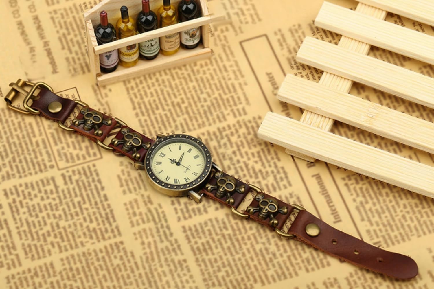Men's Watches, Vintage Punk Watches, Skull Scalp Watches, Personalized Adjustable Bracelet Watches