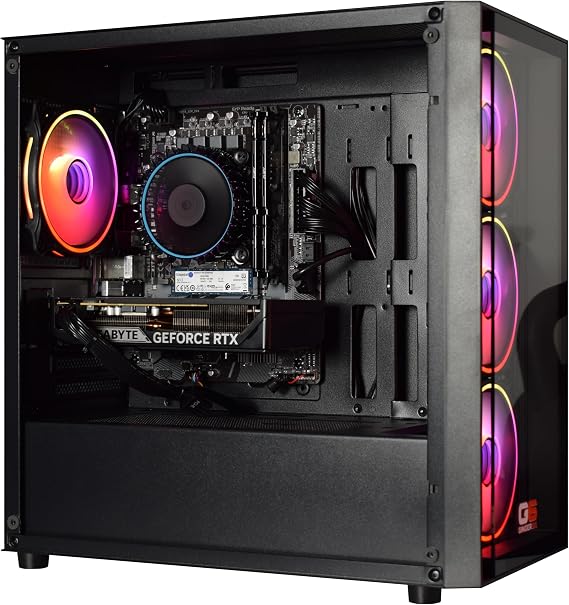 Gaming PC Desktop - Intel i7 12700F, Nvidia RTX 3050 6GB Graphics, 1TB Kingston M.2 NVMe SSD, 32GB DDR5, 600Mb Wi-Fi, Windows 11 Home