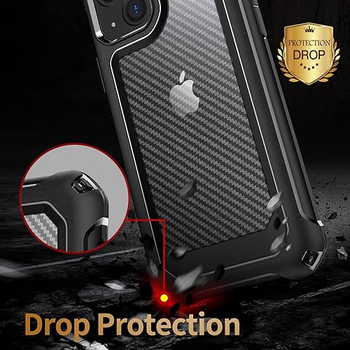 Miniatura 3 de Funda para iPhone 14 Plus, a prueba de golpes de grado militar, marco de parachoques de TPU suave, antiarañazos, resistente a las huellas