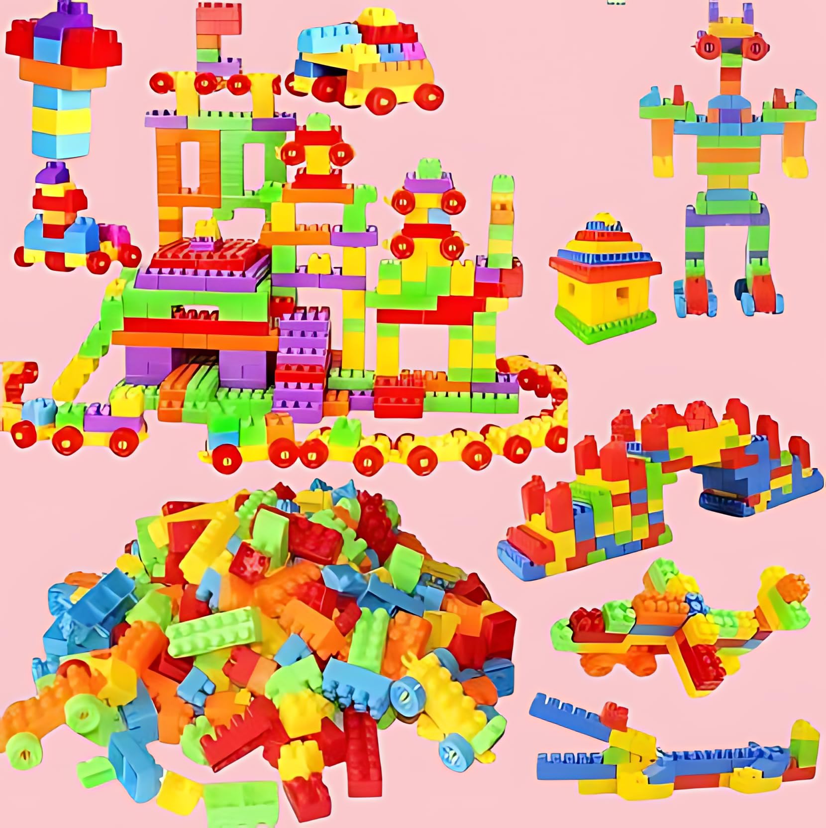 Build Your Dream World Kit (100 pcs) DIY Block 100pcs_NC_2726 (Multicolor)