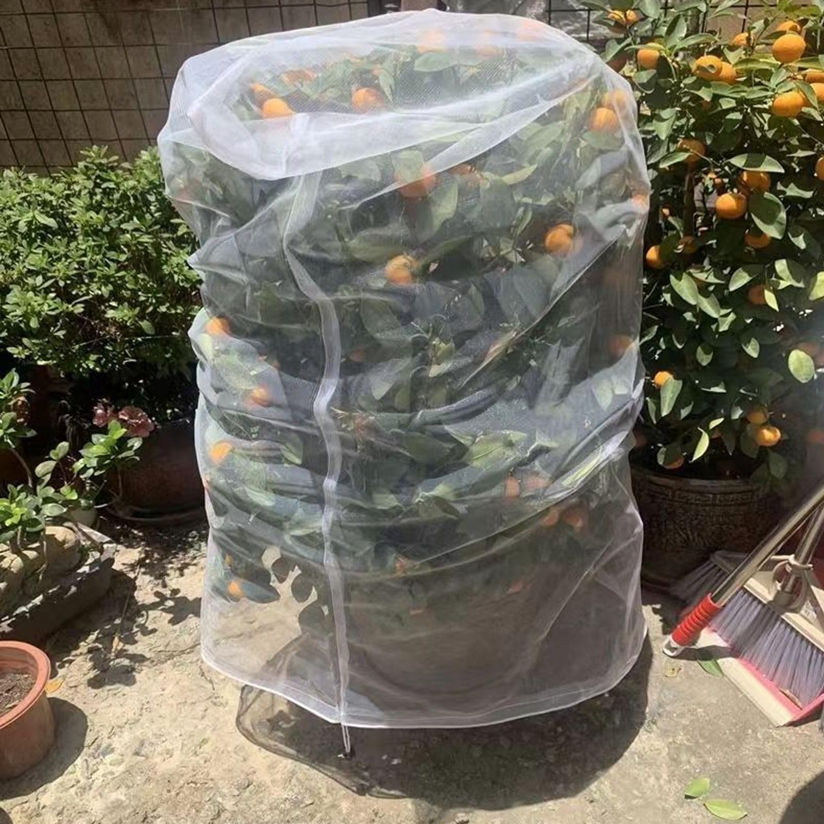 Chrees Rete Barriera per Uccelli, Copertura Protettiva con Coulisse per Piante da Giardino, Pomodori, Cespugli di Mirtilli (1,8 * 1,8 metri)