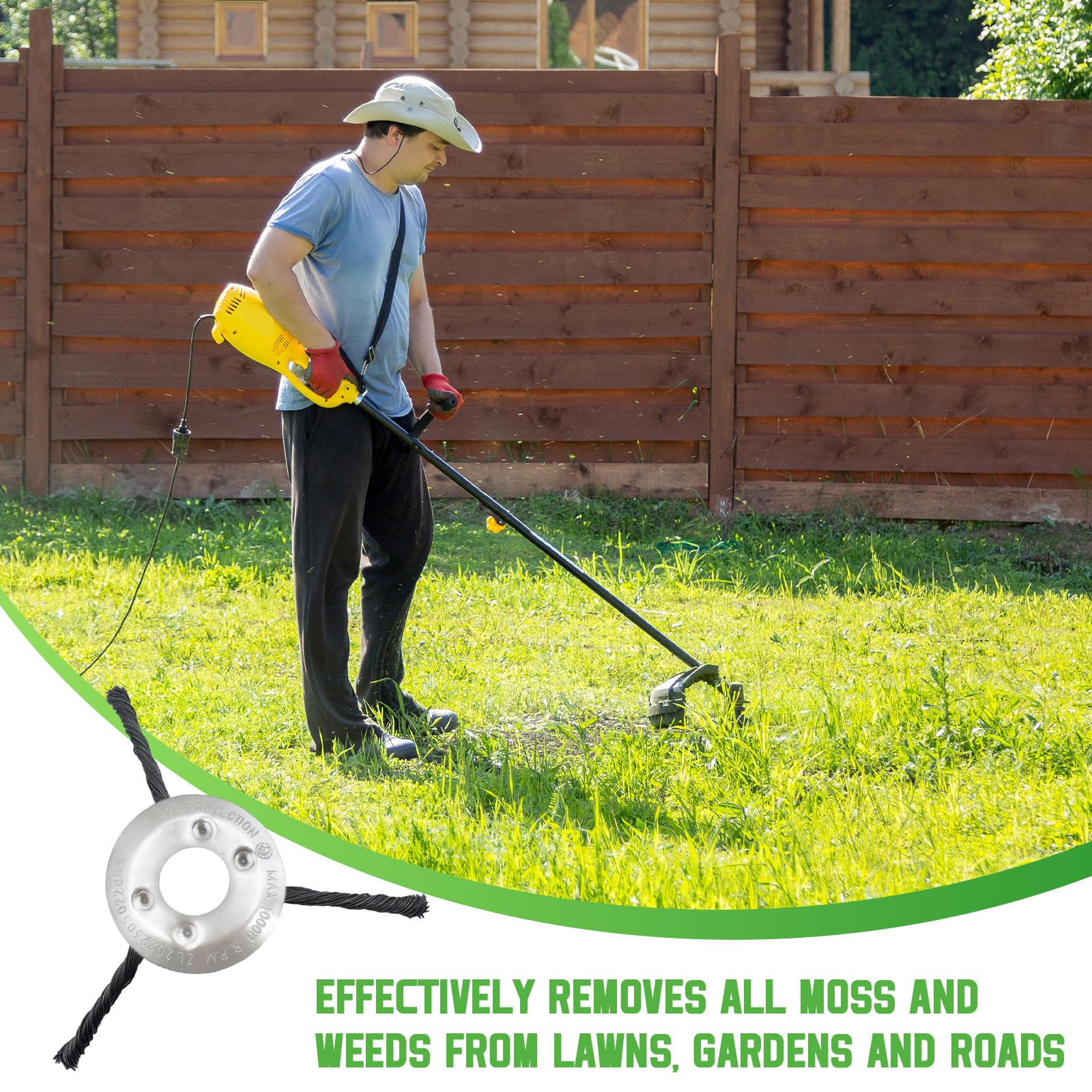 Vordpe Rasentrimmer Fräskopf 6 Stück - Stahldraht Unkrautbürste Für Freischneider