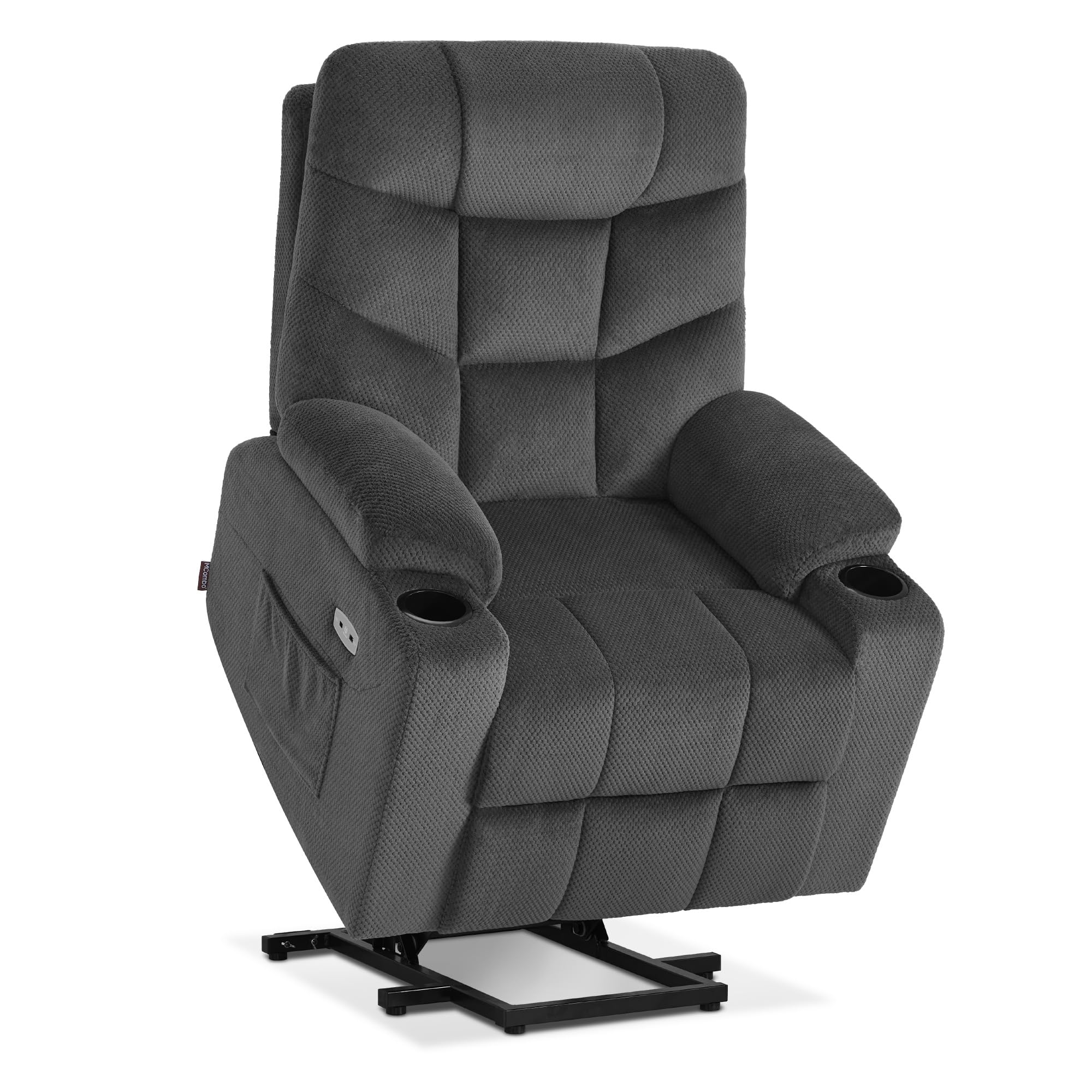 M MCombo Fauteuil TV avec Aide à la montée électrique, Fauteuil avec Aide à la montée, Fauteuil TV avec Fonction inclinable jusqu'à 140°, avec USB 7286