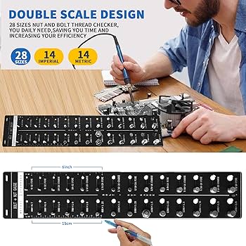 Amazon.co.jp: Wdlxmzx ボルトとナット識別ゲージナットとボルト