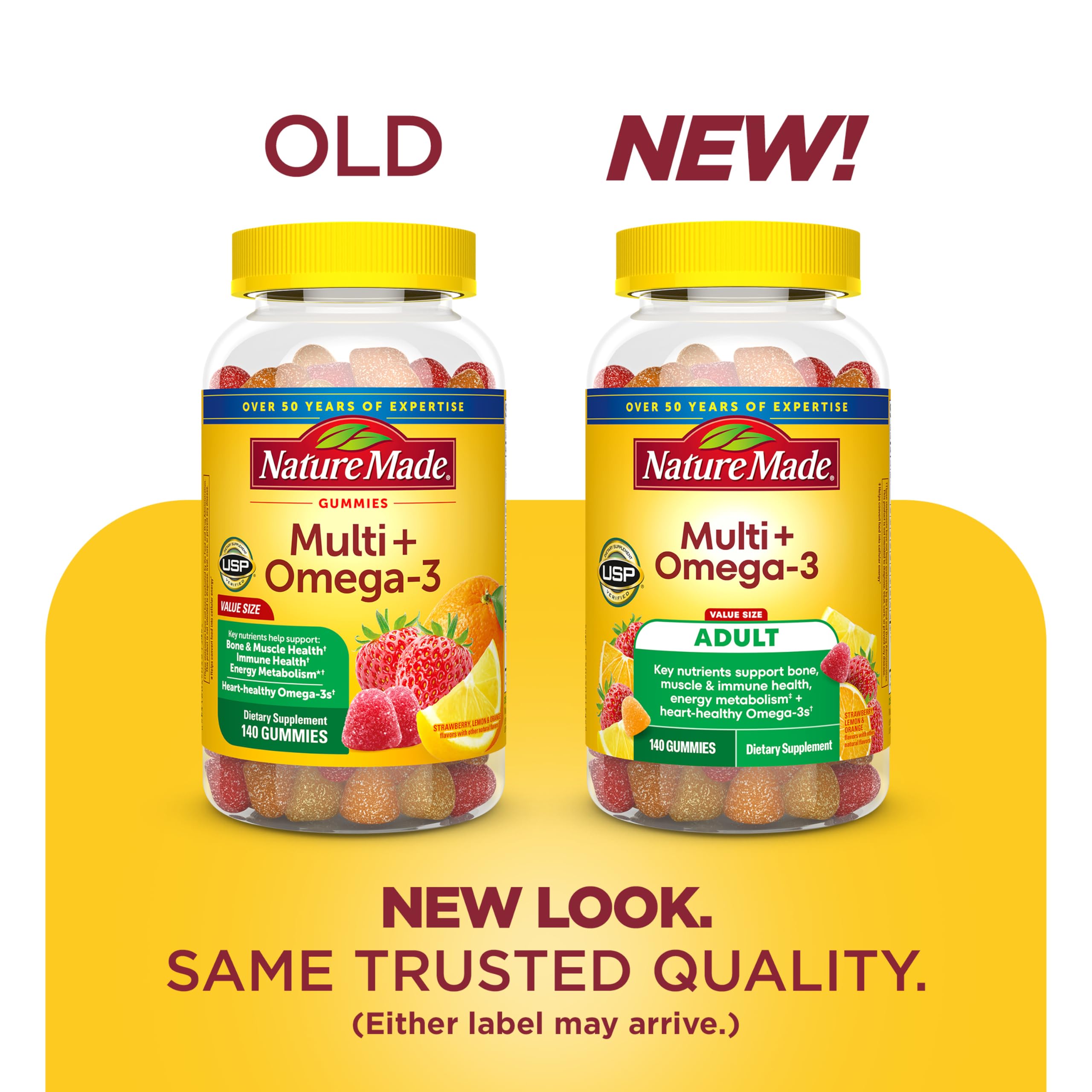 Nature Made Multivitamin + Omega-3, Multivitamin Gummies for Adults, 140 Ct — Amazon image 2