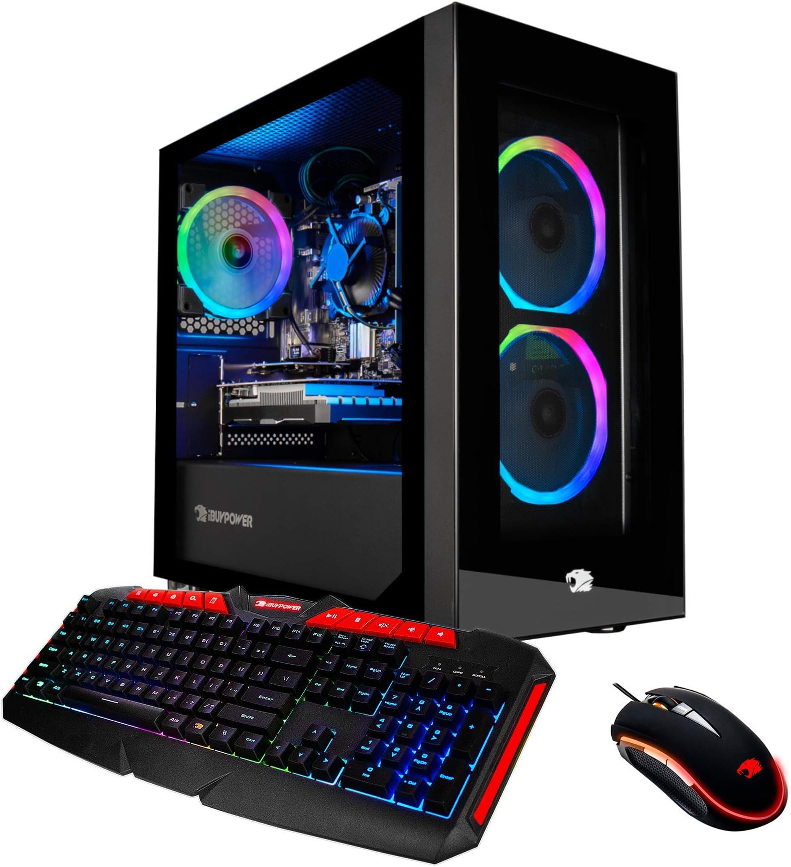 iBUYPOWER Pro Gaming PC Computer Desktop FHW002 (Intel i3 9100F 3.6GHz, NVIDIA GT 710 1GB, 8GB DDR4 RAM, 120GB SSD, 1TB HDD, WiFi Ready, Windows 10 Home)