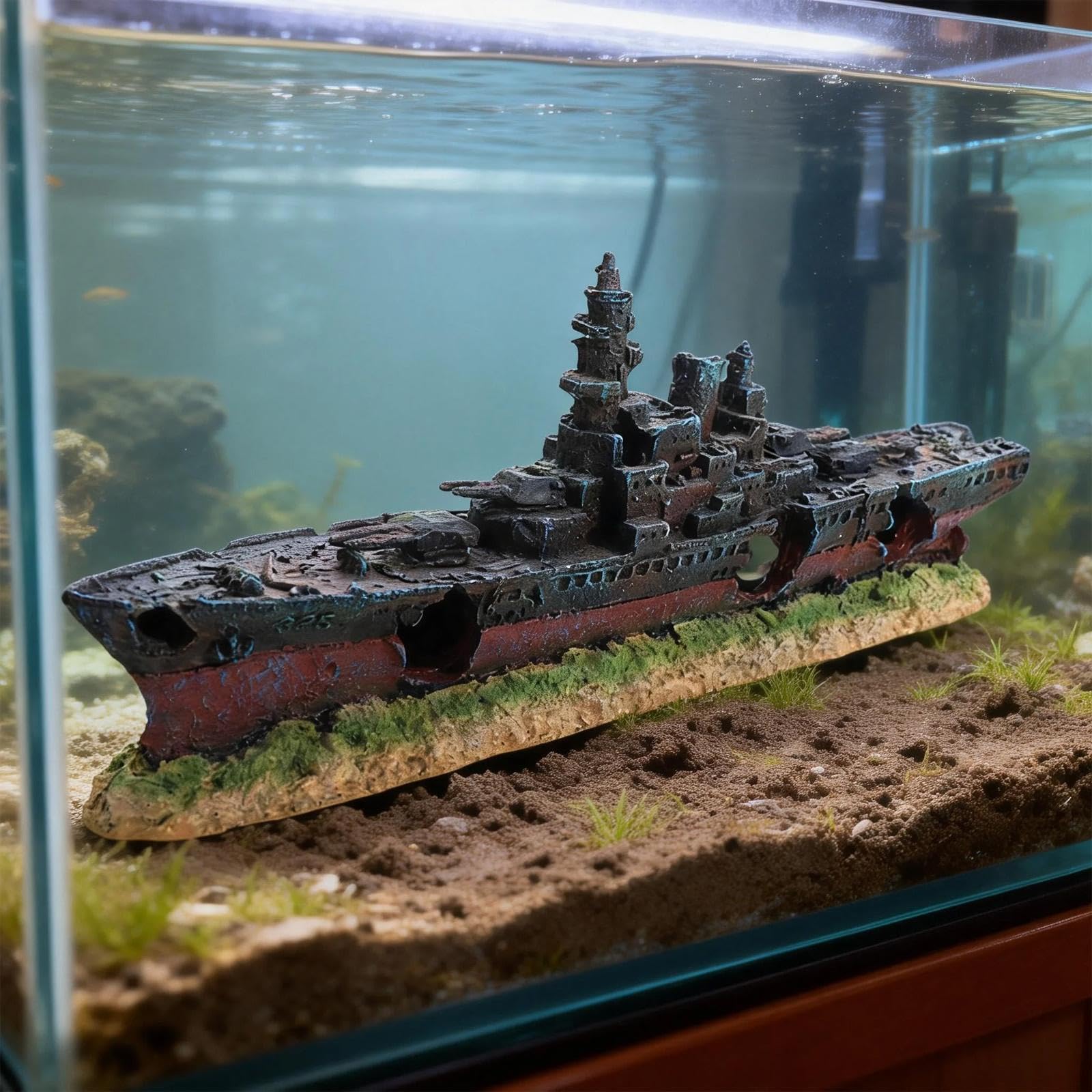 Decoración para Acuario: de Resina, Ideal para Anfibios, Tortugas Y Geckos. Sirve como Escondite para Reptiles Y Otros Animales, Style C