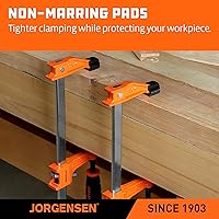 Vista 8 de Jorgensen Juego de 2 abrazaderas de barra de acero de servicio medio con límite de carga de 600 libras, 24 pulgadas