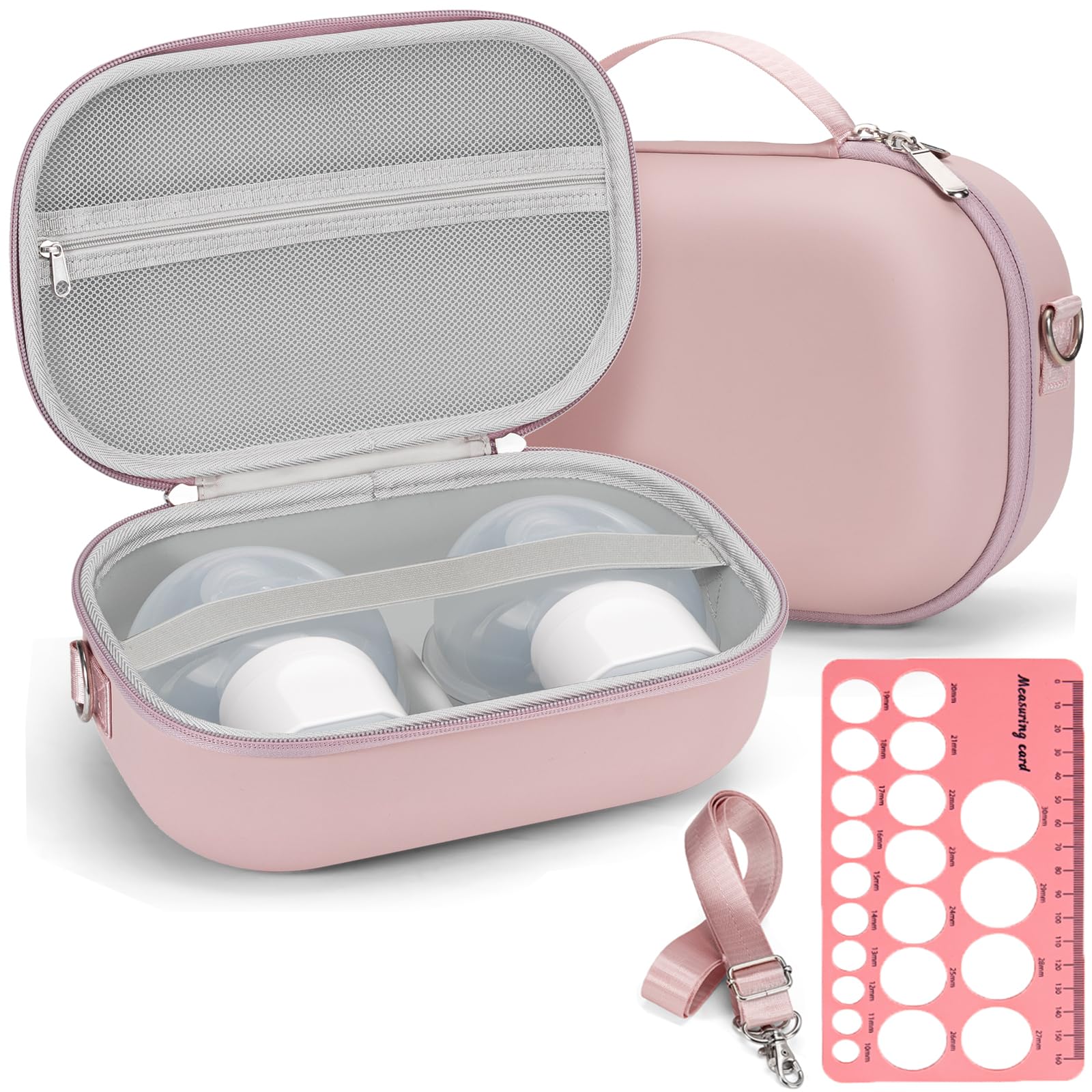 Wearable Breast Pump Bag for Hands-Free Breast Pumps, Hard Breast Pump Case for Momcozy/Willow/eufy/Security/Medela and More, Storage Bag for Pumping