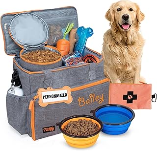 Customized Dog Travel Bag - You Name It and We Make It, Your Own Personalized Pet Travel Bag, Make It Special for You and Your Pet. (Light Grey)