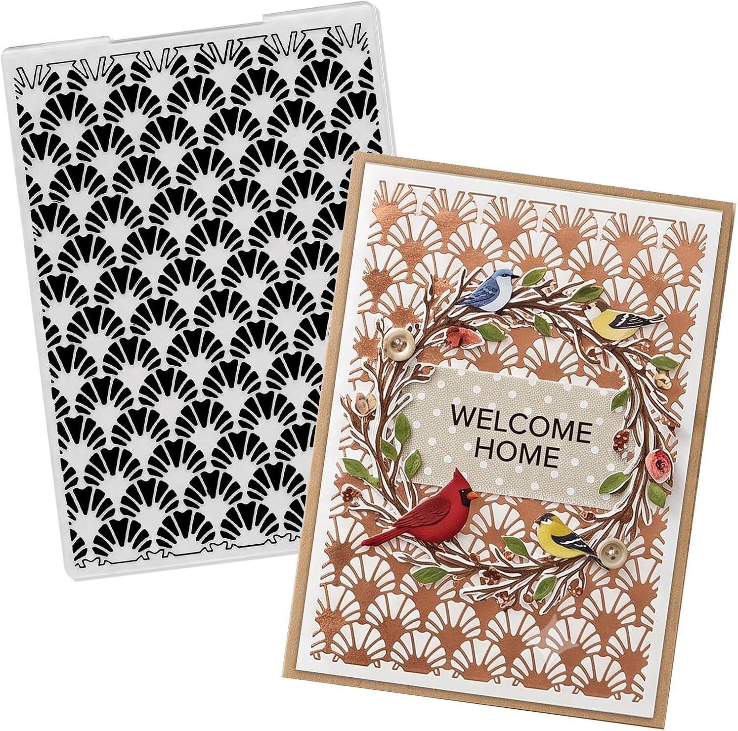 LANGFON Fall Maple Leaves Embossing Folder for Card Making DIY Crafts