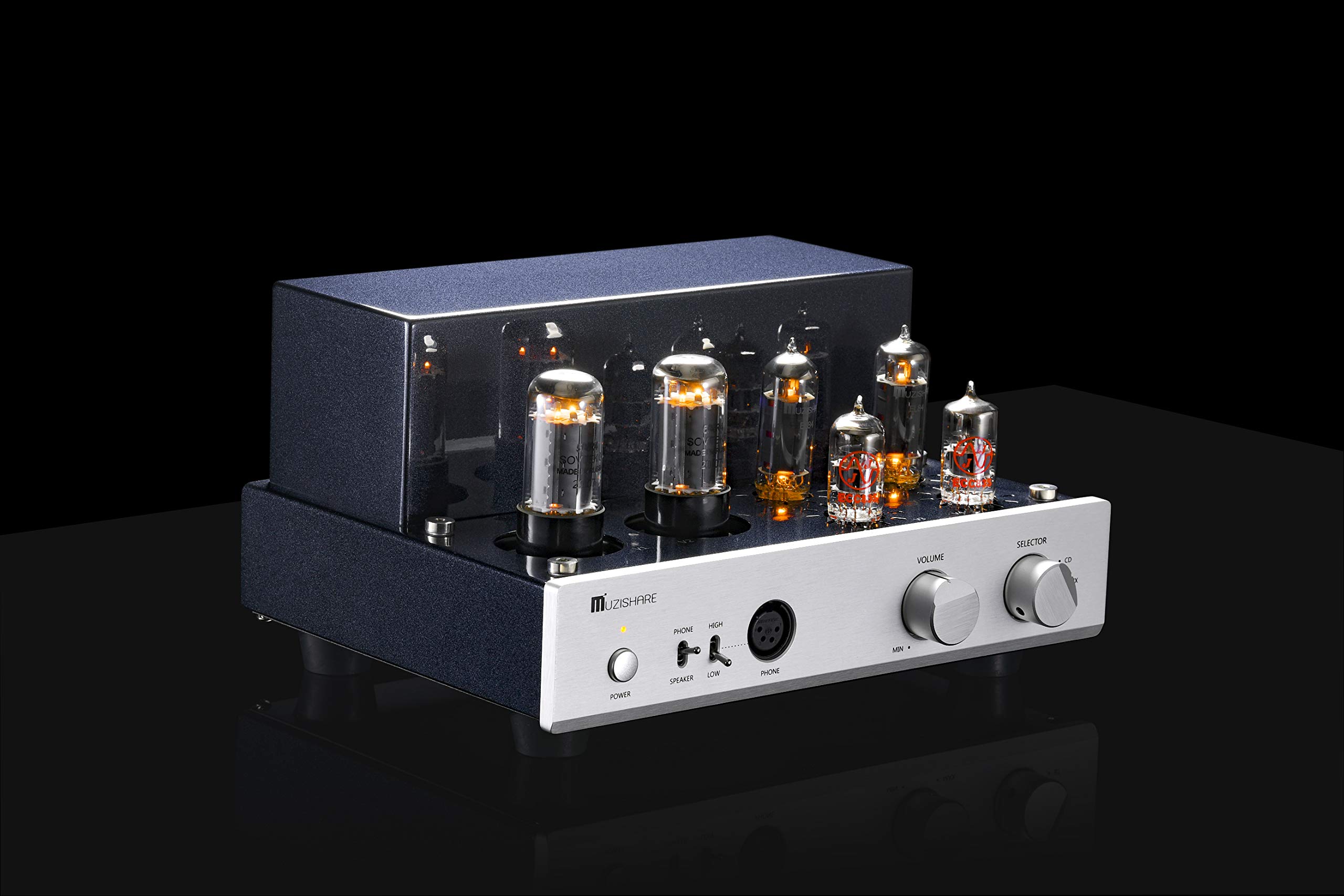 X3T Röhrenverstärker, Class A einseitig, Bluetooth Anschluss, symmetrischer Kopfhörerausgang, Röhren EL84x2