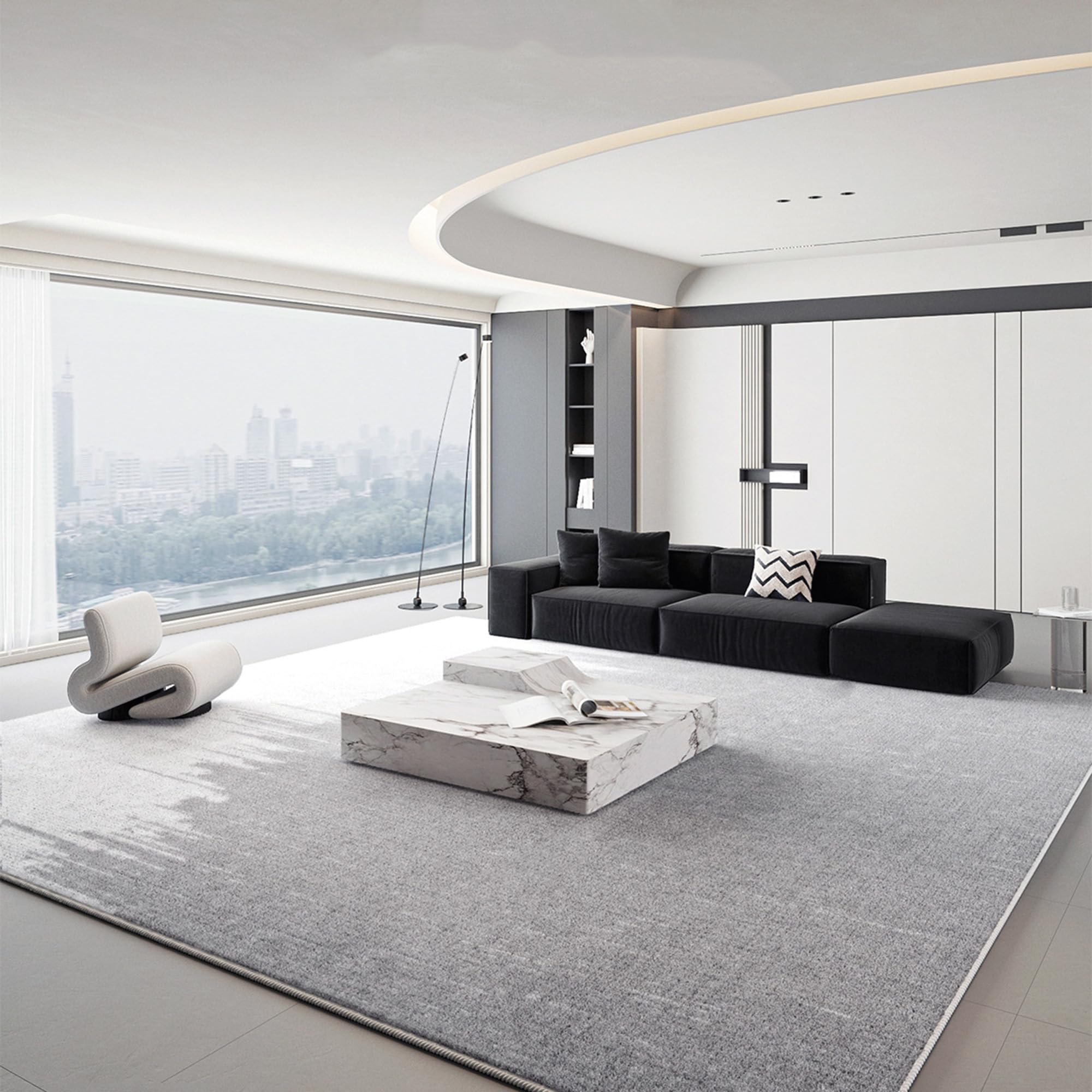 Tapis de chevet moderne pour chambre d'enfant salon chaleureux et grand espace