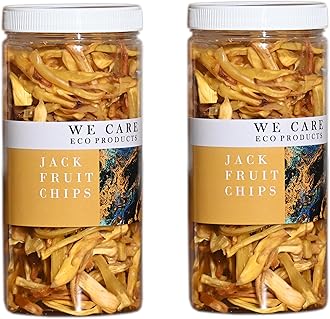 We Care Eco Products Kerala Fresh Homemade Jackfruit Chips Fried In Coconut Oil| Chakka Chips | (440 grams)