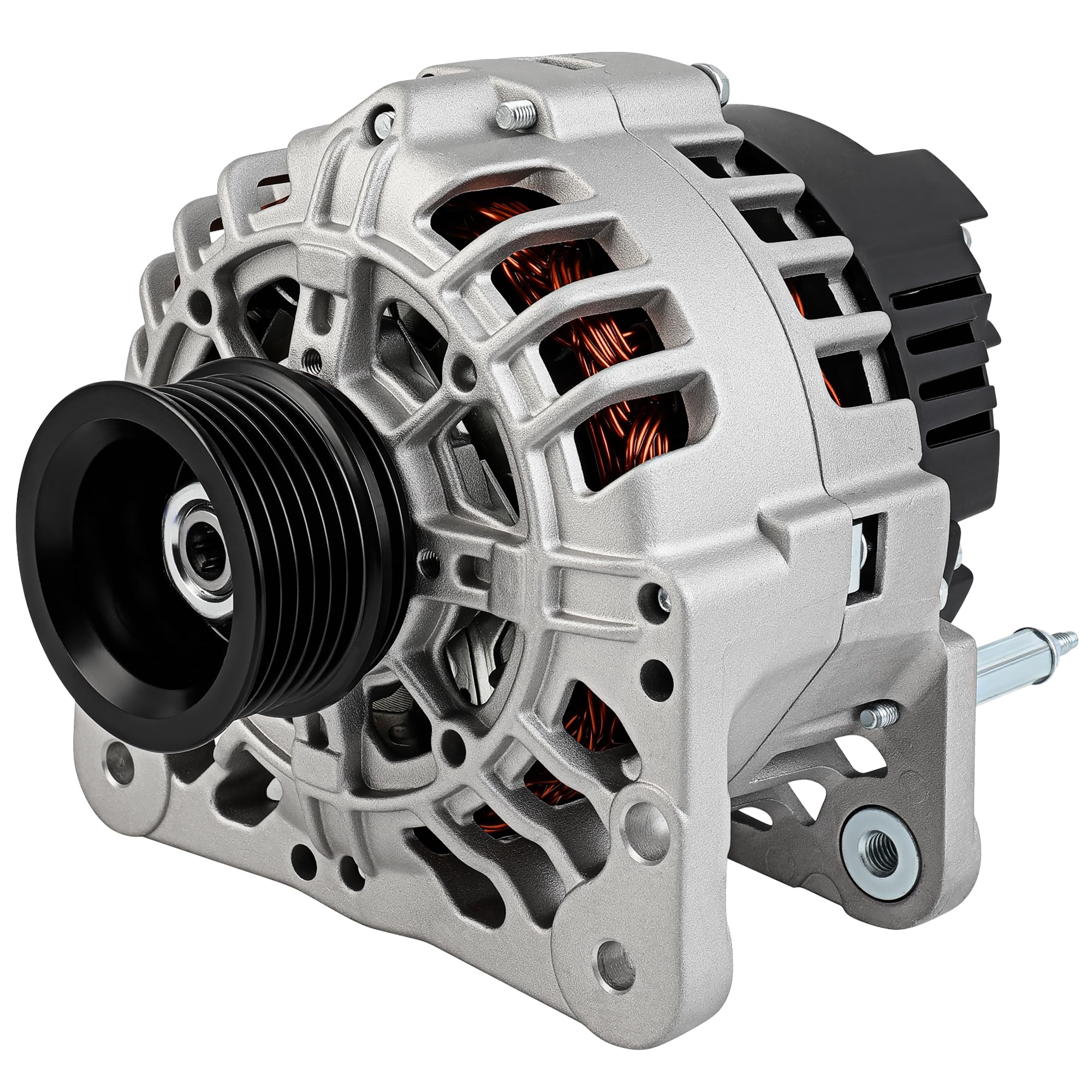 SCITOO Alternator Fits for Volkswagen for Jetta 2002-2005 L4 1.8L 2.0L, for Beetle 2002-2005 L4 1.8L, for Golf 2002-2006 L4 1.8L 2.0L 12V 90Amp CW 6 Groove Pulley SG9B013 038903024E 13946N-image-37