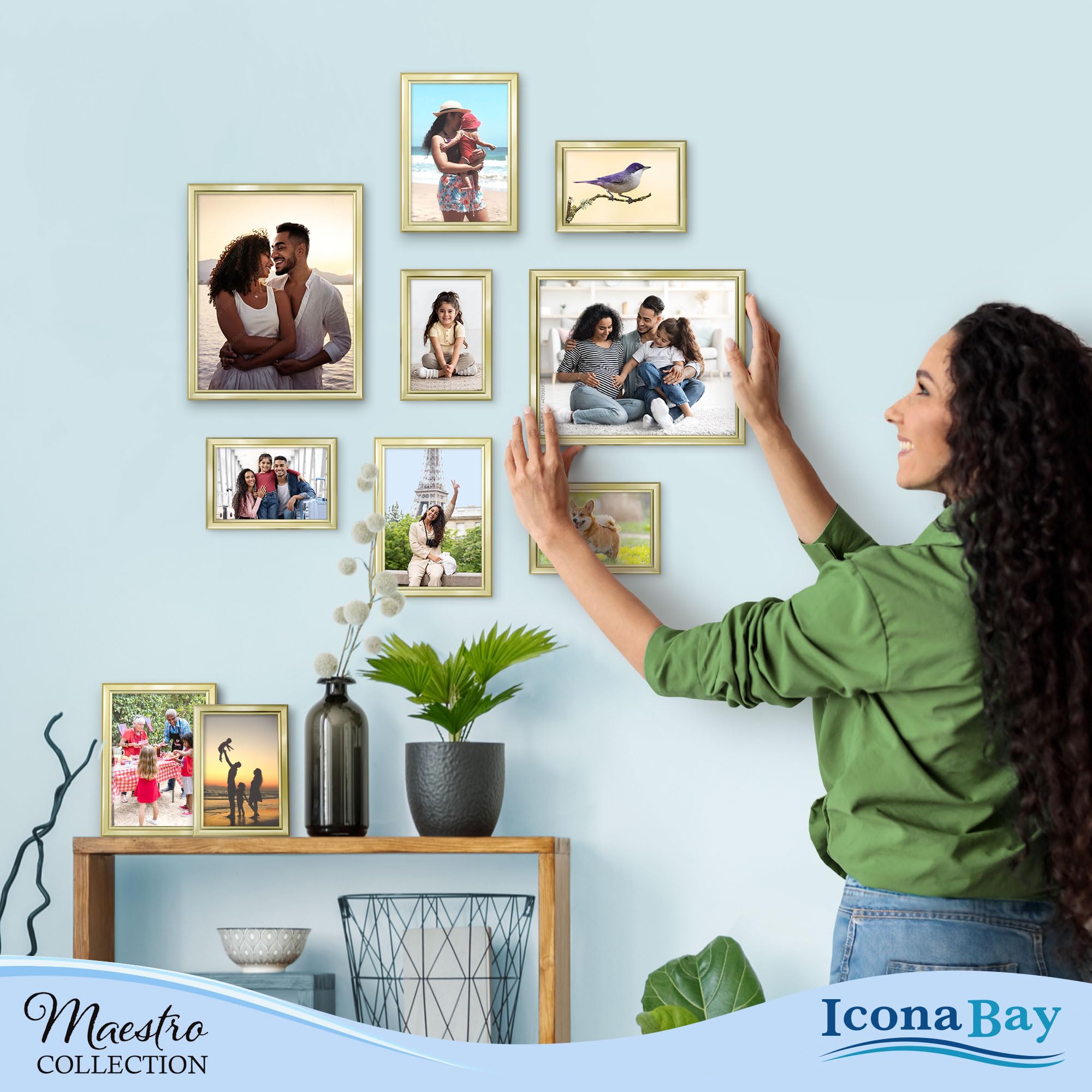 Amazon.com - Icona Bay Combination Gold Picture Frames Set