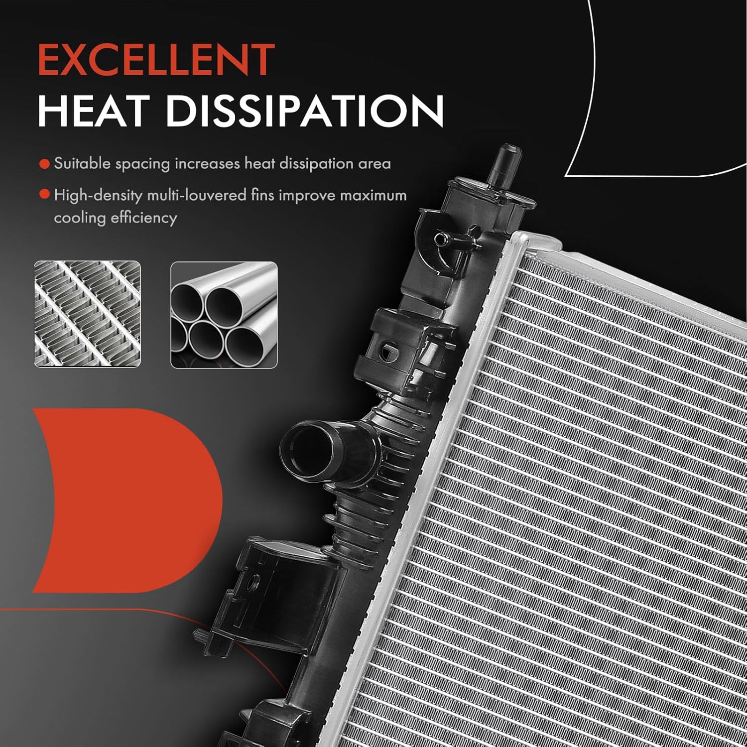 A-Premium Engine Coolant Radiator Assembly Compatible with Chevrolet Equinox 2018-2022 & GMC Terrain 2018-2022, 1.5L 2.0L, Replace# 23270570, 84142649