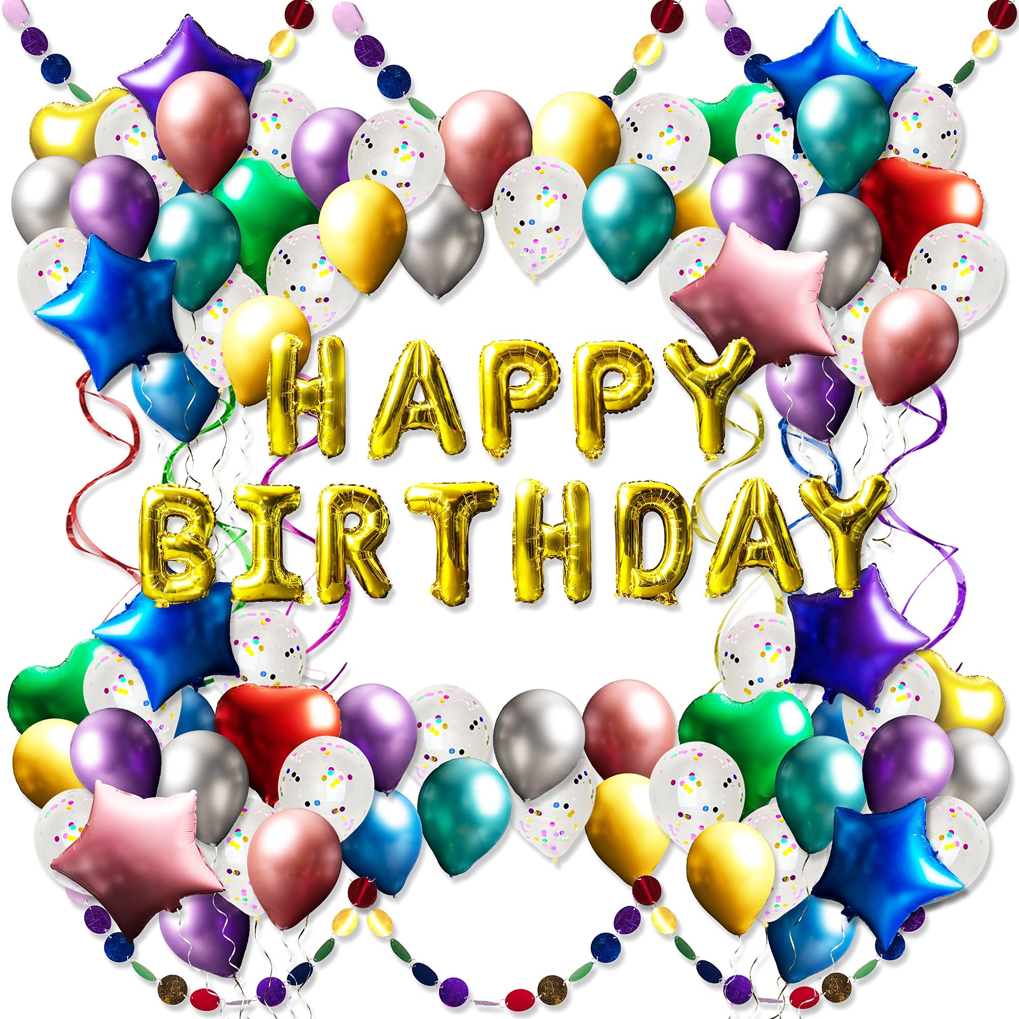 Buy Balloon Works 85pcs Birthday Decoration, Happy Birthday Balloons