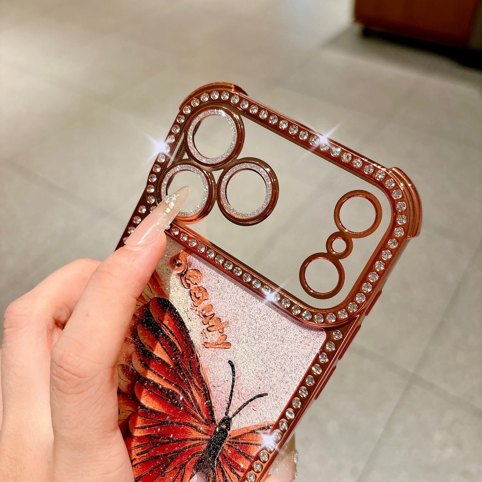 Carcasa genérica compatible con Samsung Galaxy S24 Ultra (patrón: leopardo púrpura) con purpurina, cubierta trasera para lente de cámara