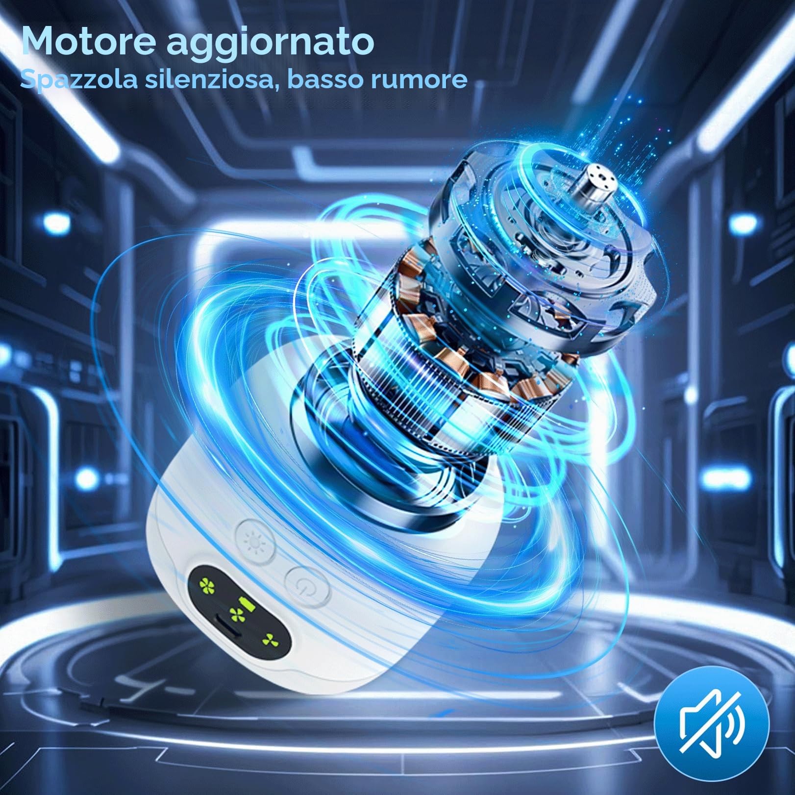 Ventilatore da soffitto portatile con luce e telecomando, ventilatore da campeggio