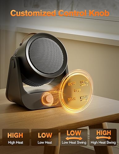 Miniatura 7 de Calentadores eléctricos para uso en interiores, oscilación ilimitada de 100, calentamiento instantáneo 2S, 1500 W, protección contra