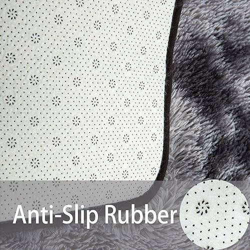 Miniatura 4 de TIMETRACE Alfombra peluda gruesa de 4 x 6 pies, alfombras de felpa para sala de estar, dormitorio, habitación de bebé, sala de juegos, dormitorio,